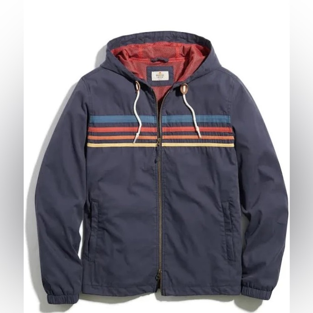 Marine Layer Howell Stretch Twill Hooded Windbreaker